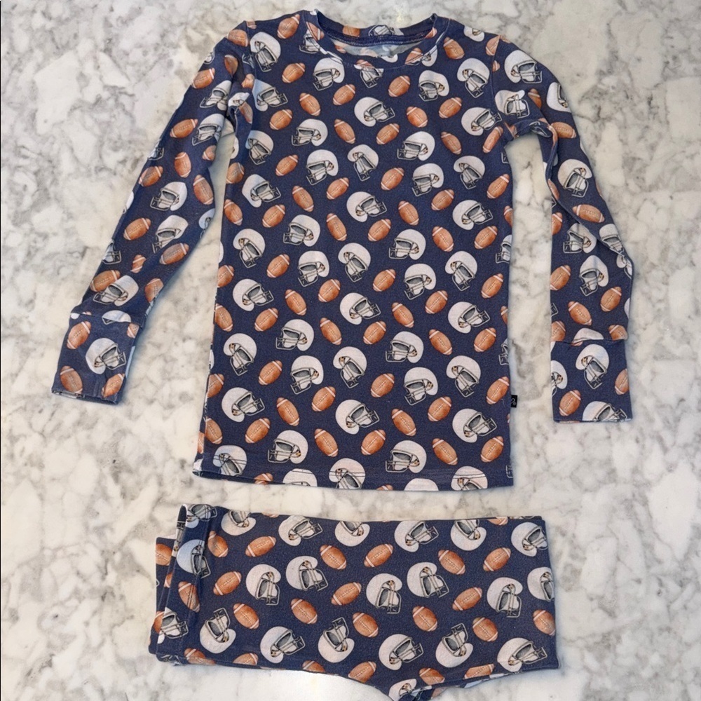 Lev Baby Kids Football Print Pajama Set 5/6T